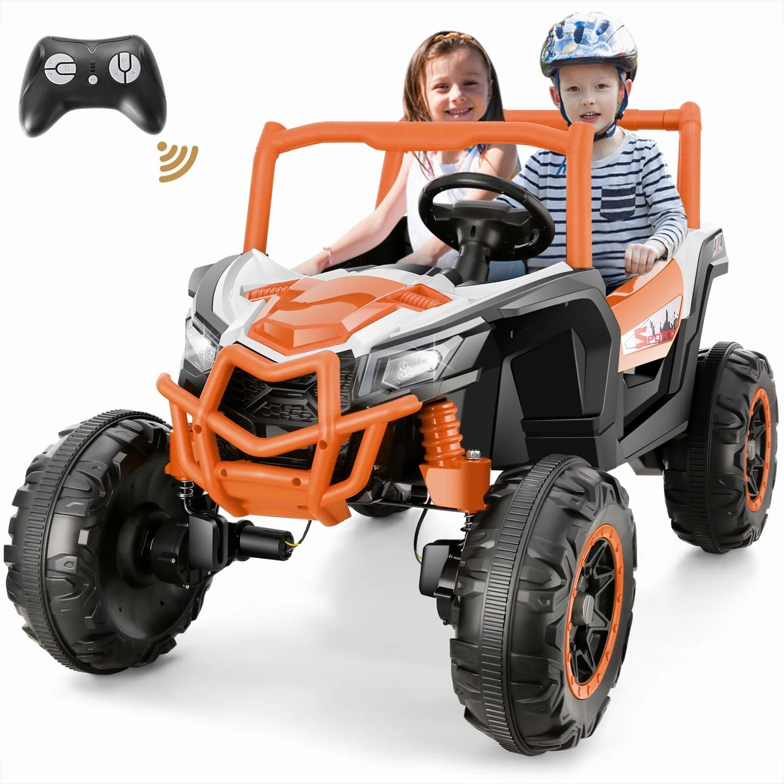 24V Kids Ride-On UTV Truck with Remote Control and Switchable 2WD/4WD Drive - Image 18