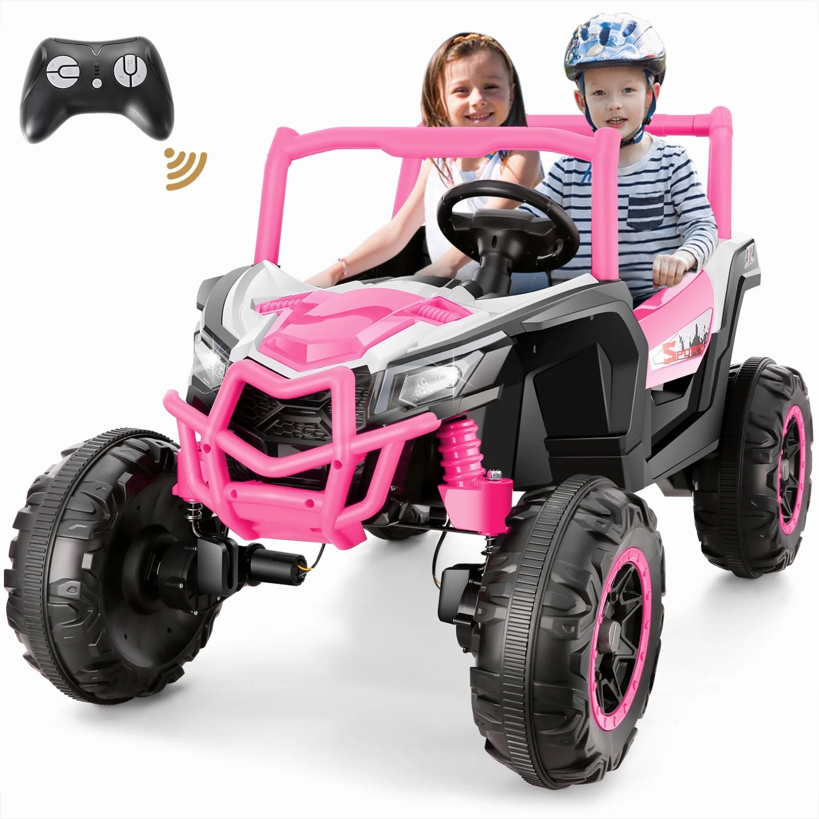 24V Kids Ride-On UTV Truck with Remote Control and Switchable 2WD/4WD Drive - Image 19