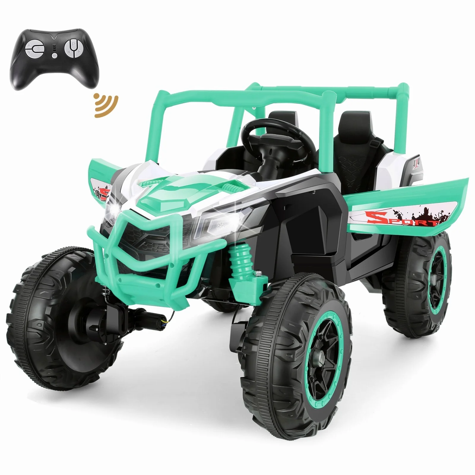 24V Kids Ride-On UTV Truck with Remote Control and Switchable 2WD/4WD Drive - Image 26