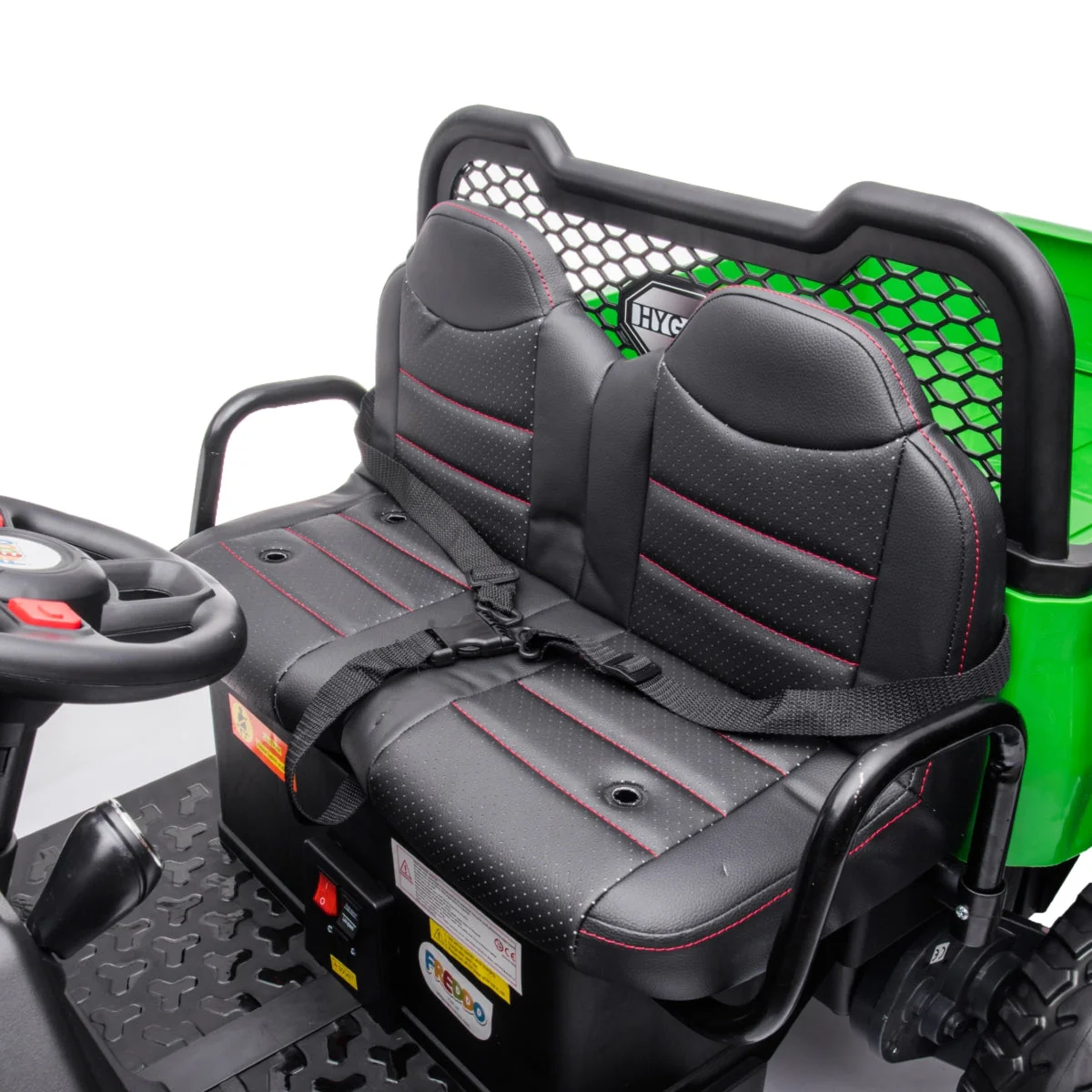 24V 6 Wheeler Magic Cars Tractor Trailer 2 Seater Ride-on with Dump Cart and Parental Remote - Image 12