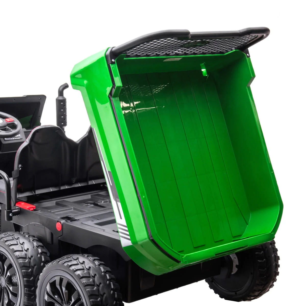 24V 6 Wheeler Magic Cars Tractor Trailer 2 Seater Ride-on with Dump Cart and Parental Remote - Image 14