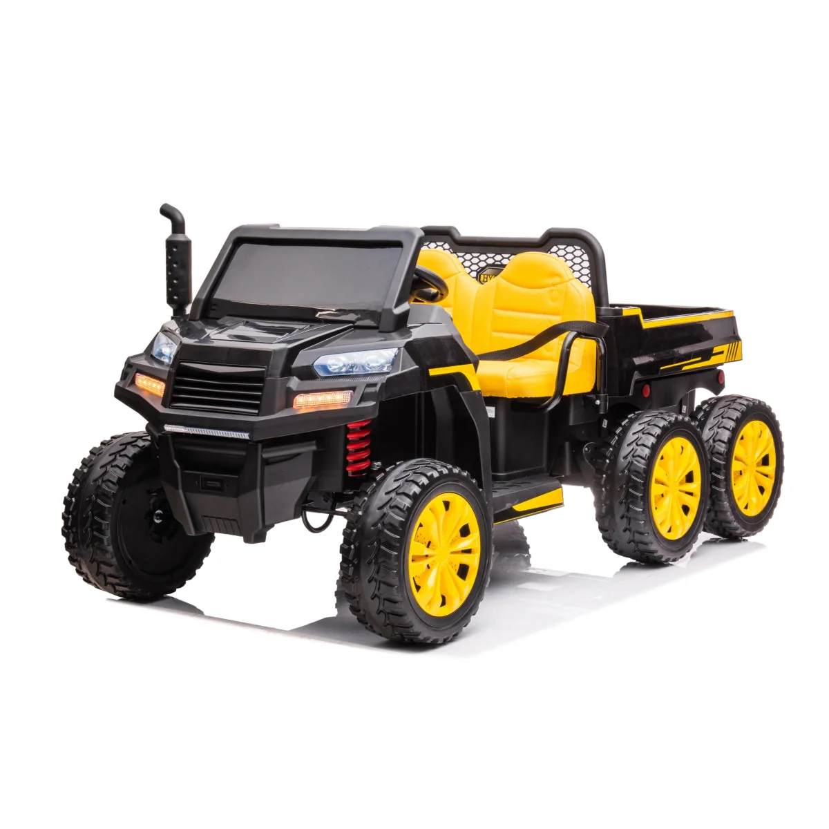 24V 6 Wheeler Magic Cars Tractor Trailer 2 Seater Ride-on with Dump Cart and Parental Remote - Image 15