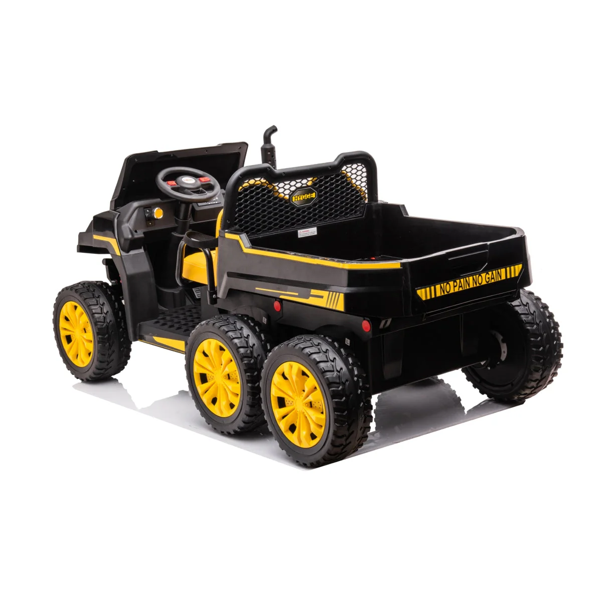 24V 6 Wheeler Magic Cars Tractor Trailer 2 Seater Ride-on with Dump Cart and Parental Remote - Image 19
