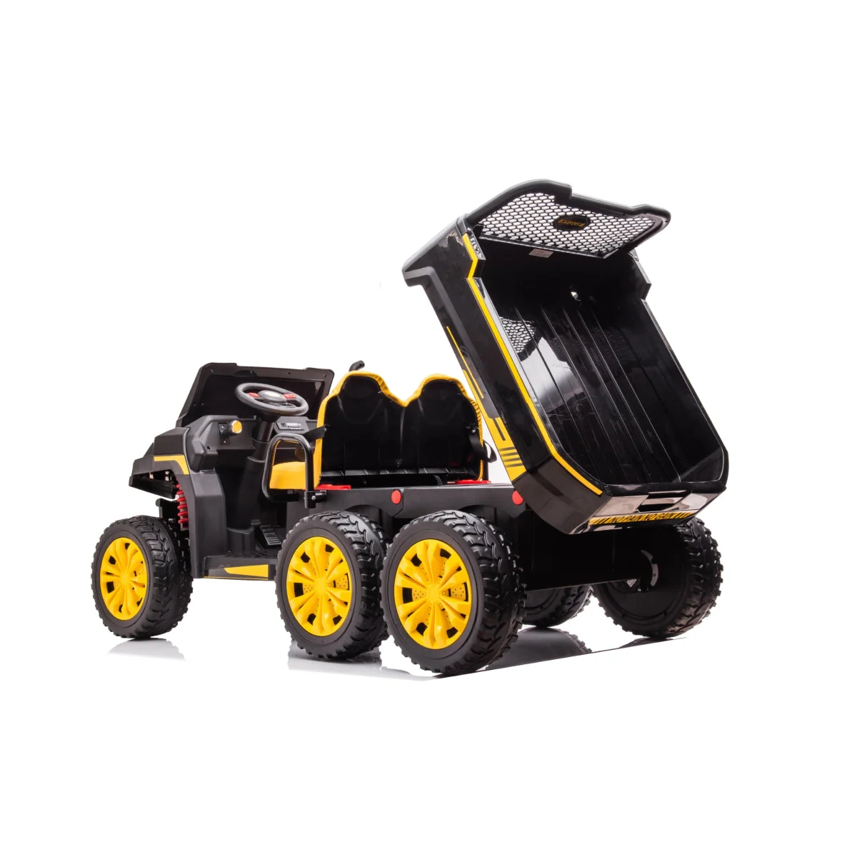 24V 6 Wheeler Magic Cars Tractor Trailer 2 Seater Ride-on with Dump Cart and Parental Remote - Image 24