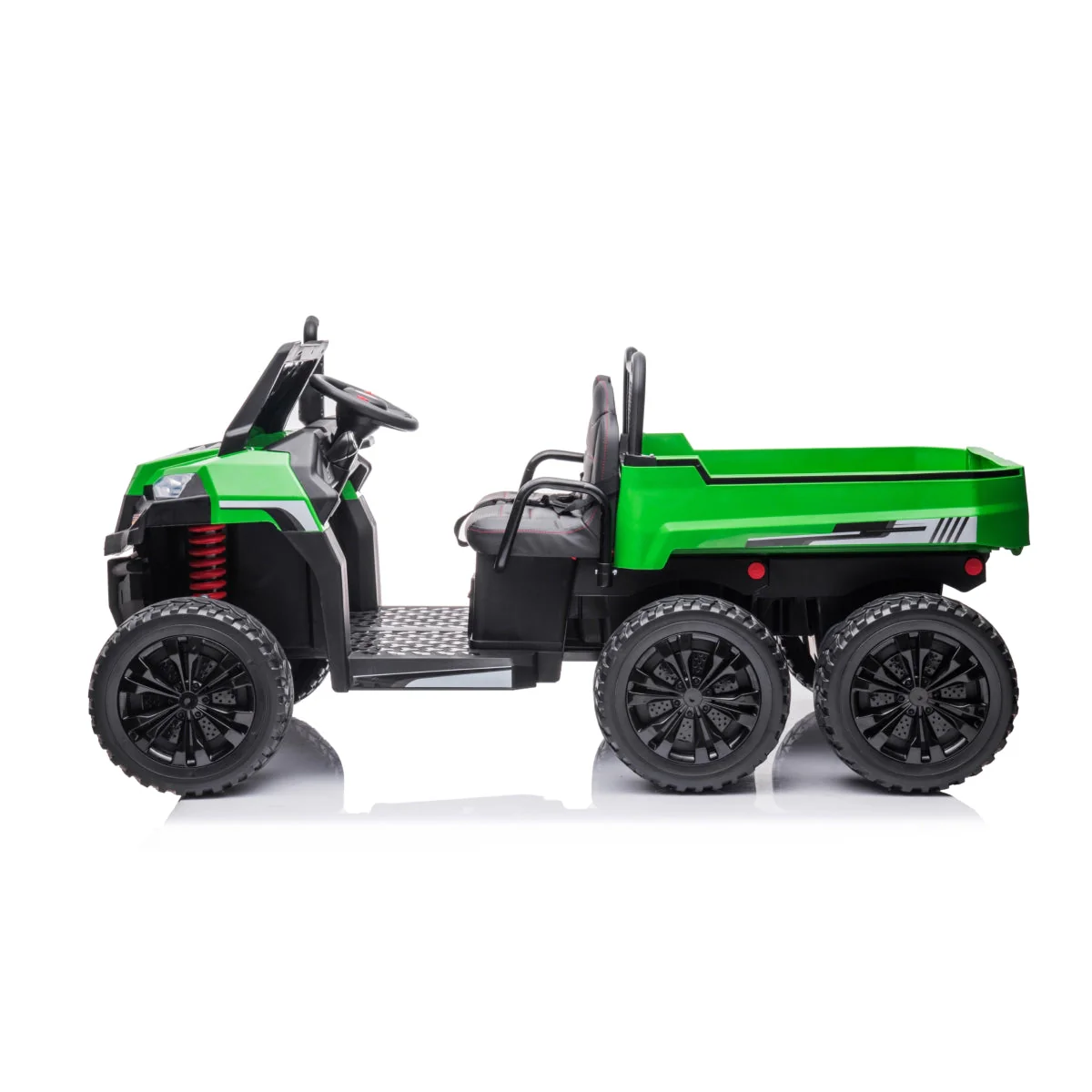 24V 6 Wheeler Magic Cars Tractor Trailer 2 Seater Ride-on with Dump Cart and Parental Remote - Image 3