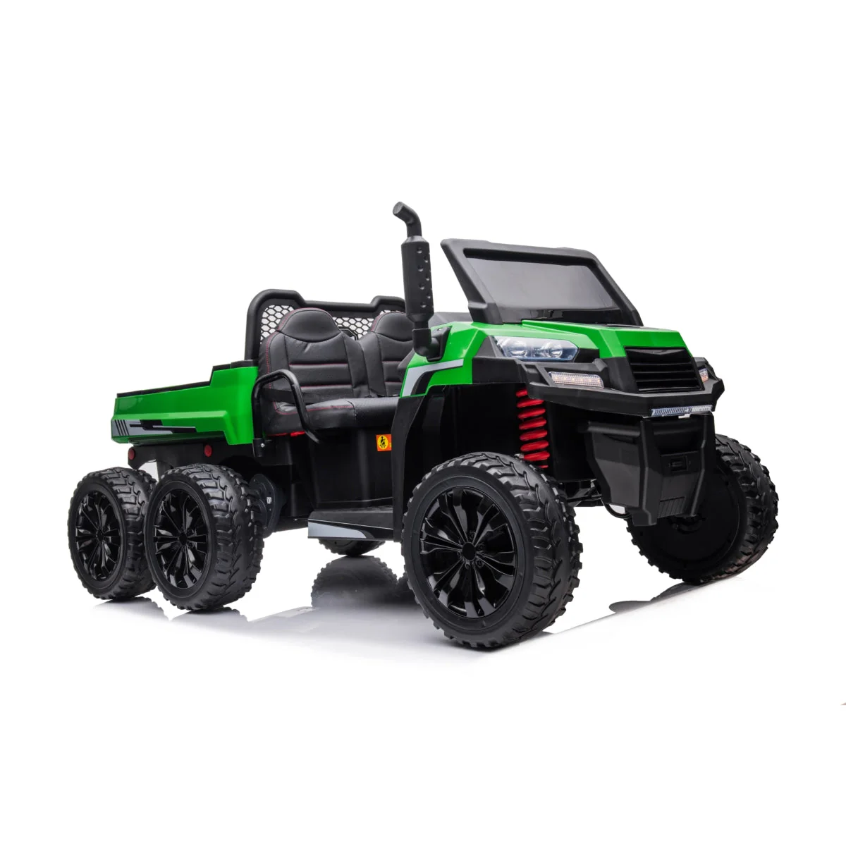 24V 6 Wheeler Magic Cars Tractor Trailer 2 Seater Ride-on with Dump Cart and Parental Remote - Image 9