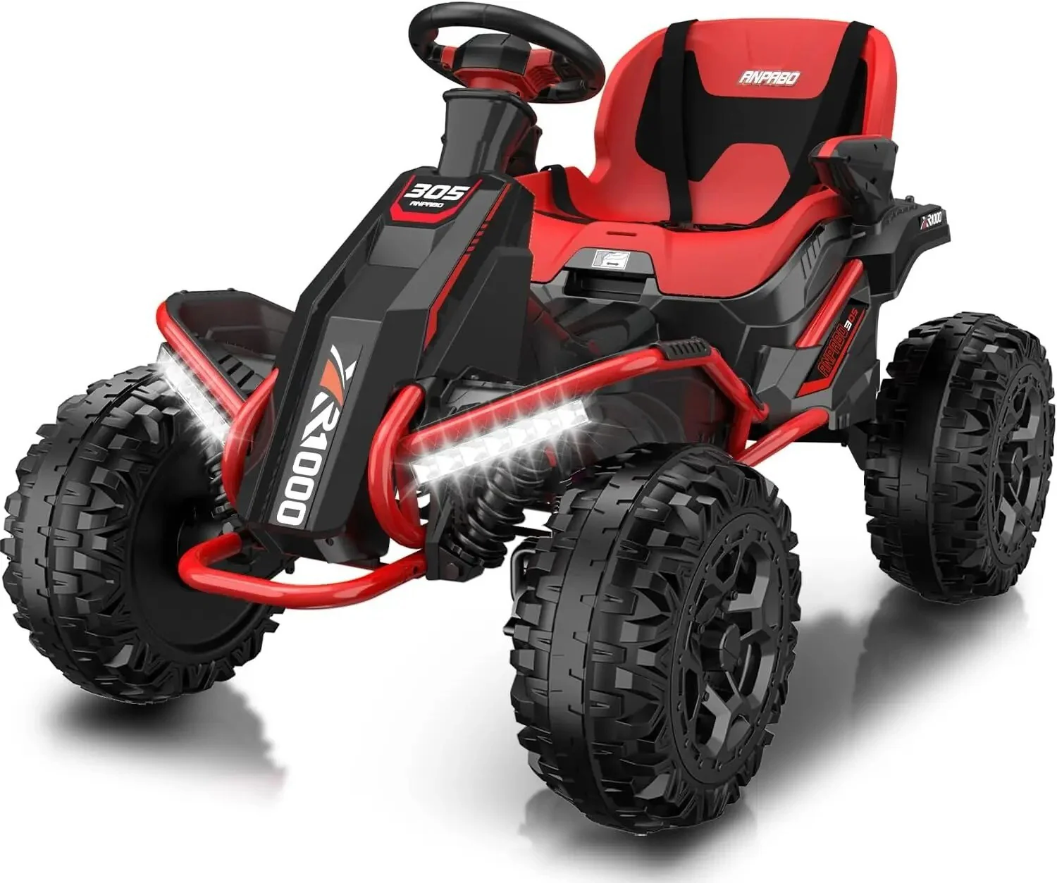 24V 4x4 Ride-On Toy with 4x75W Motors, 5MPH Speed, Parent Remote, Adjustable Seat, and 4 Shock Absorbers