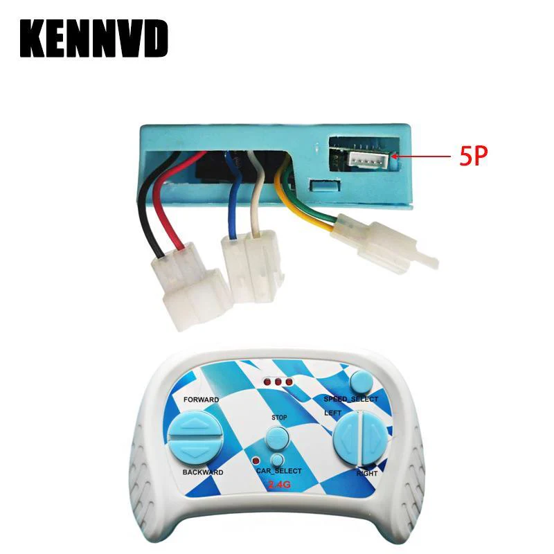 24V 5-Pin Control Box Receiver with 2.4G Bluetooth Transmitter for Children's Electric Car - Image 2