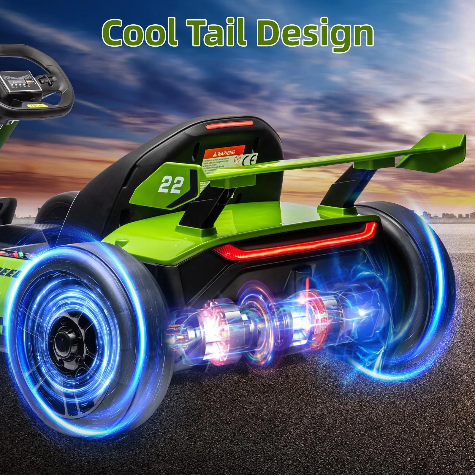 24V Electric Go-Kart for Kids with 300W Motor, 7.5 MPH Speed, Drift and Sport Modes - Image 6