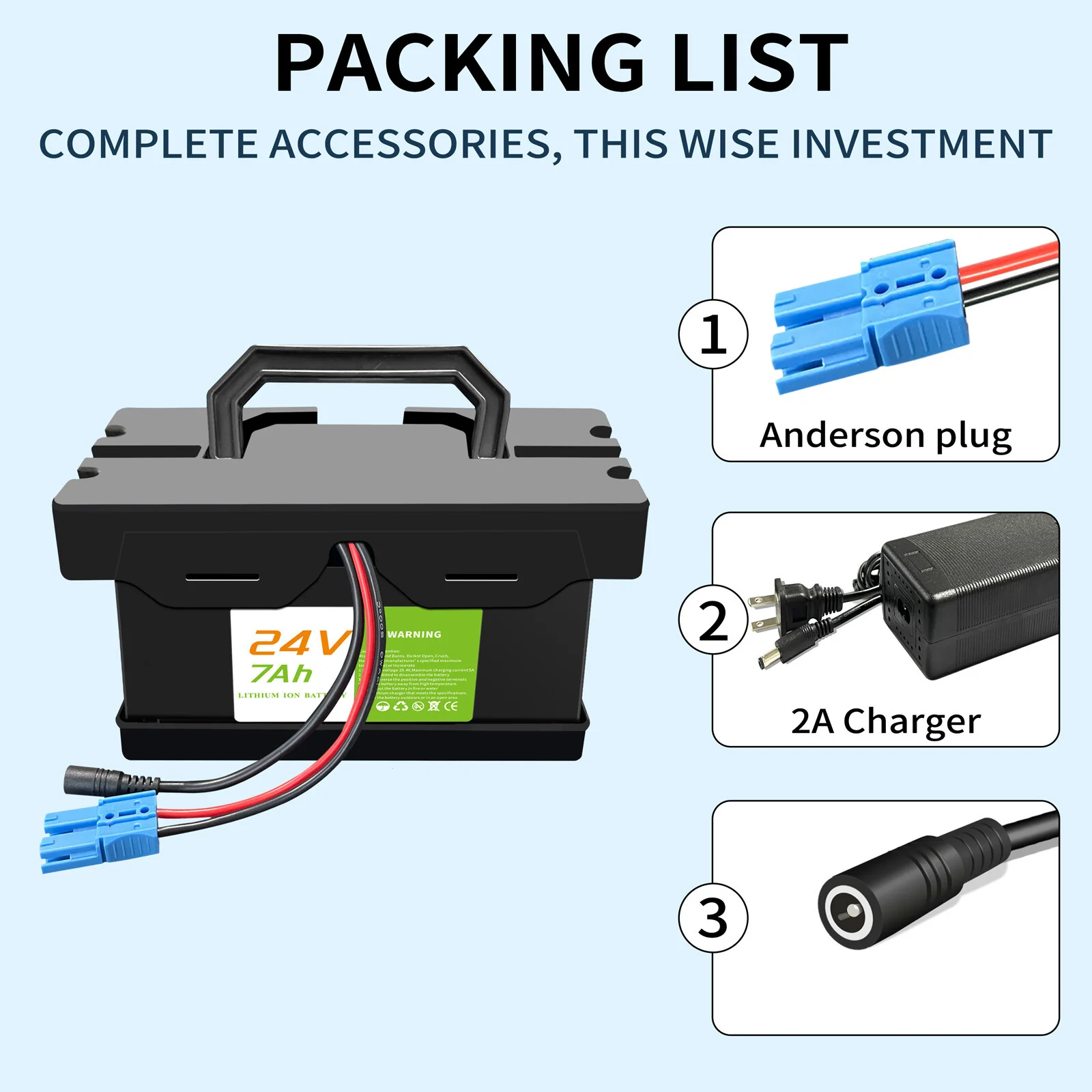 24V 7Ah Rechargeable Battery for Kids UTV Ride-On Toys - Image 4