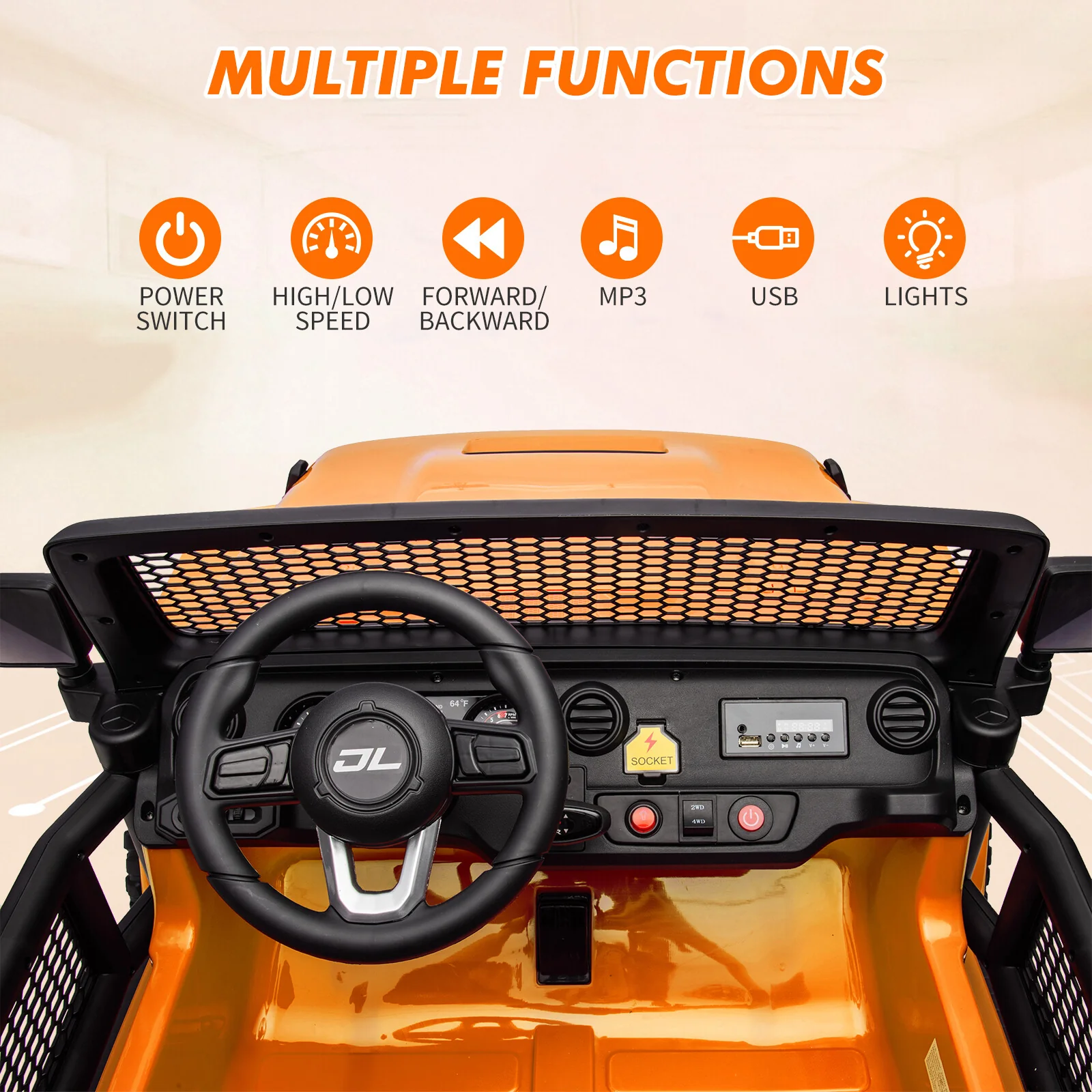 24V 7AH Electric Kids Ride-On Truck Car 2-Seater with Remote Control - Image 18