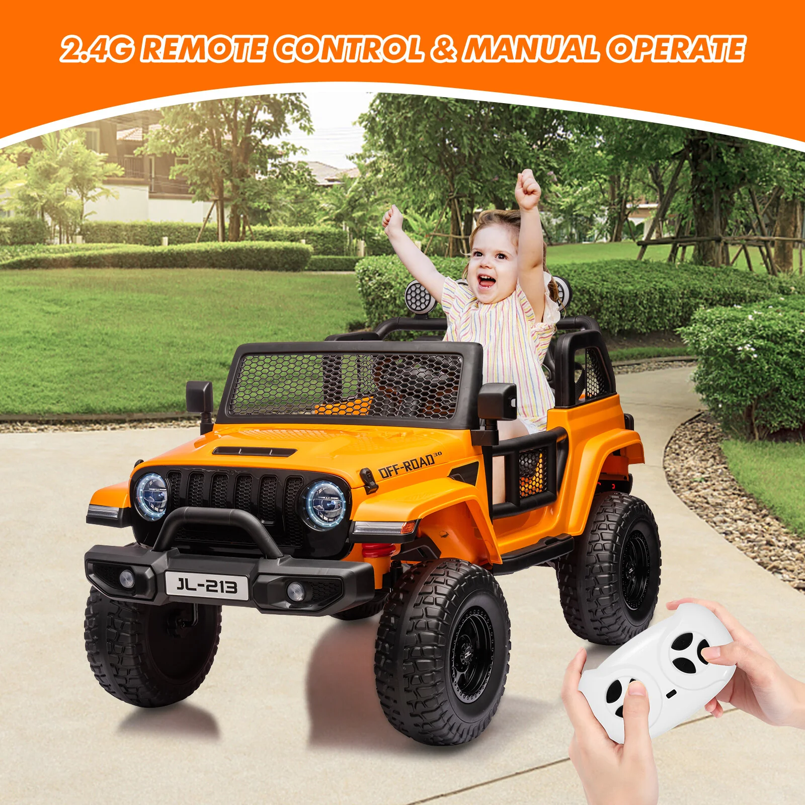 24V 7AH Electric Kids Ride-On Truck Car 2-Seater with Remote Control - Image 19