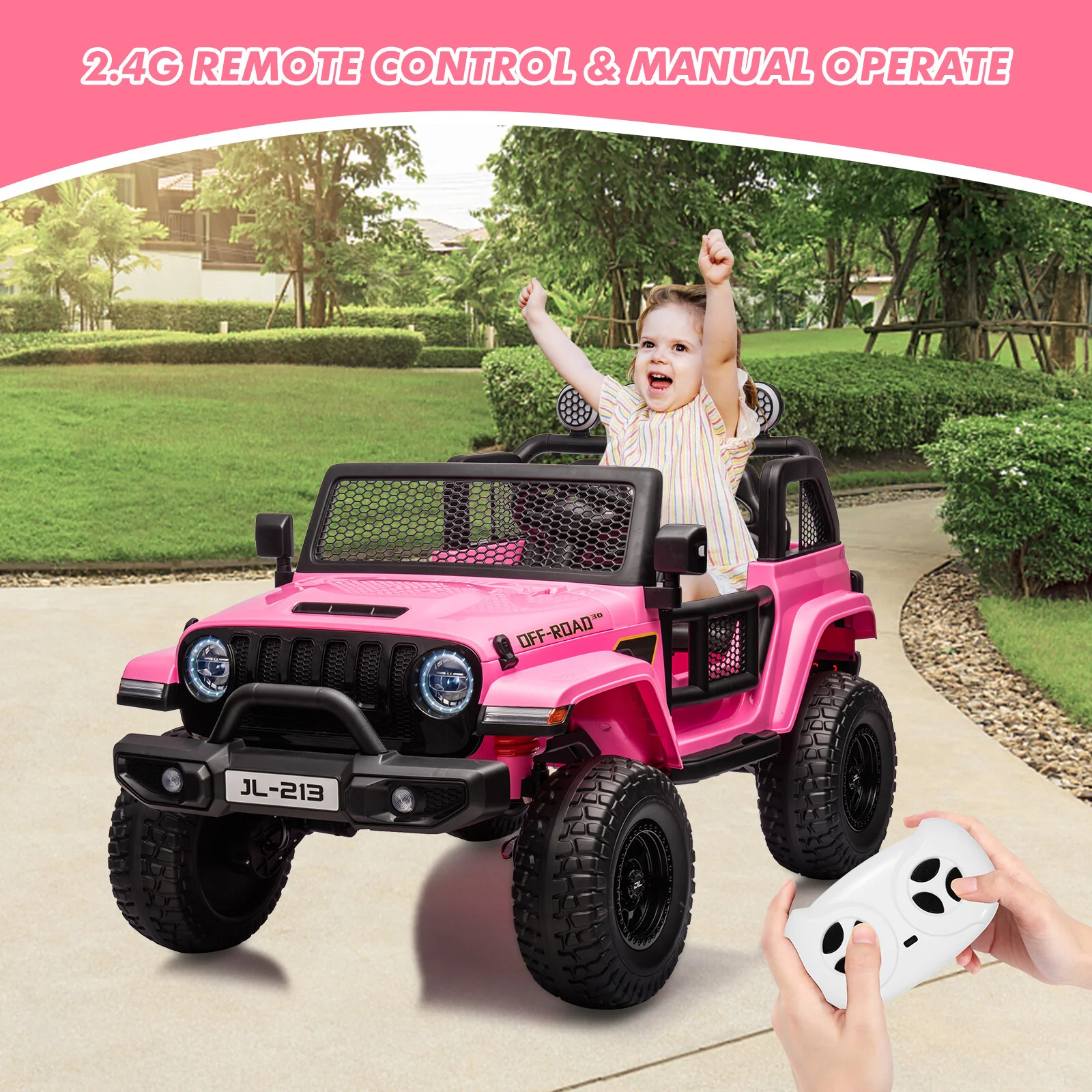 24V 7AH Electric Kids Ride-On Truck Car 2-Seater with Remote Control - Image 23