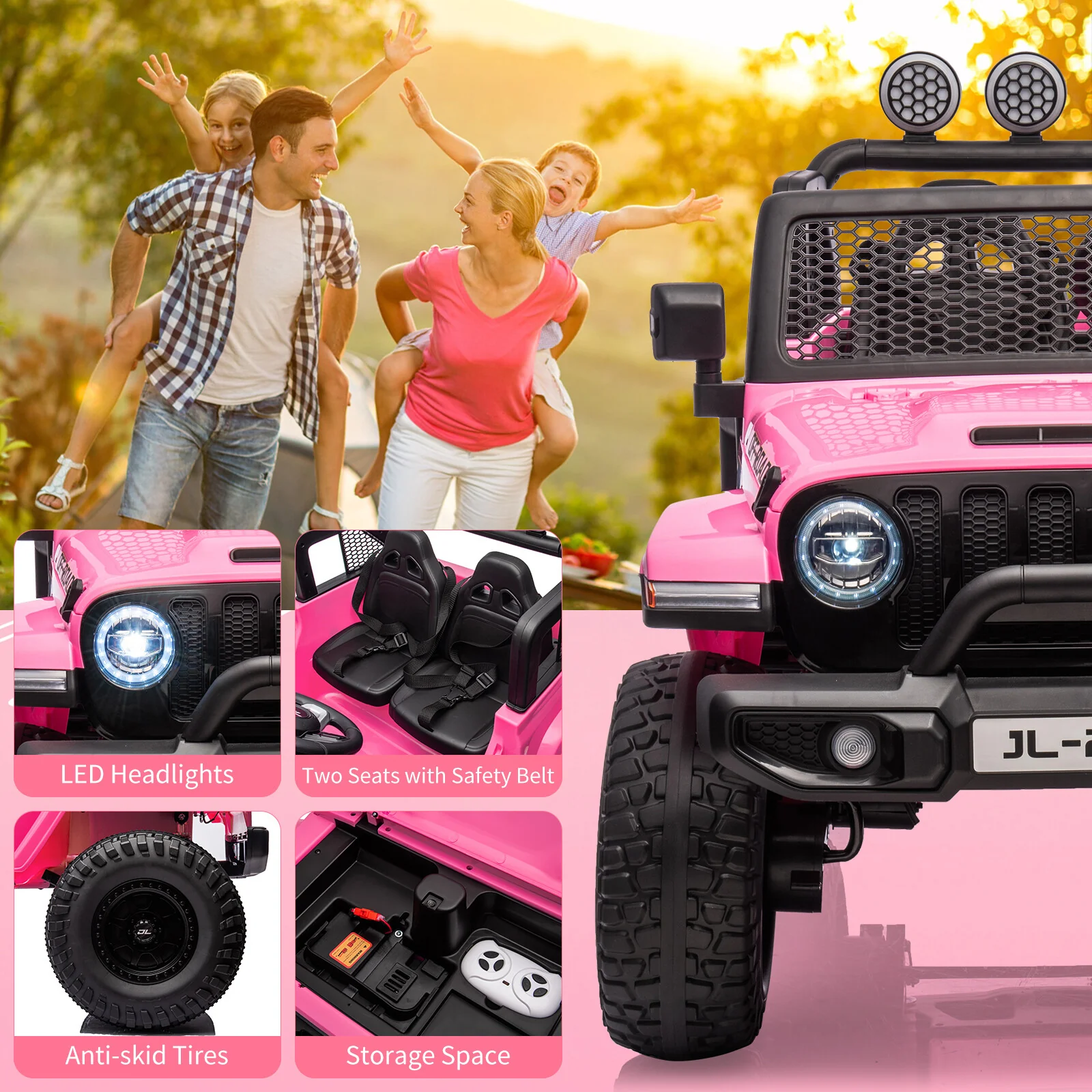 24V 7AH Electric Kids Ride-On Truck Car 2-Seater with Remote Control - Image 25
