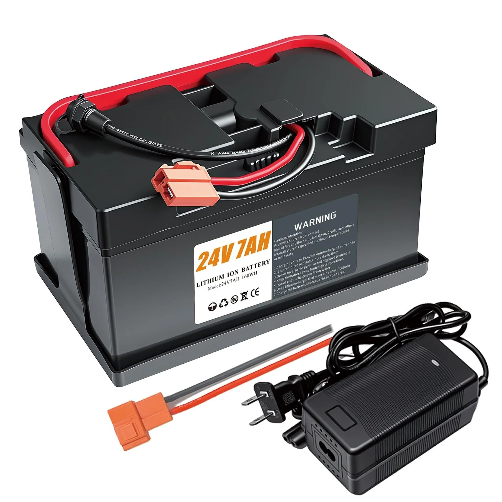 24V 7Ah Lightweight Ride-On Car Battery with 2A Charger for 4x4 UTV - Image 2