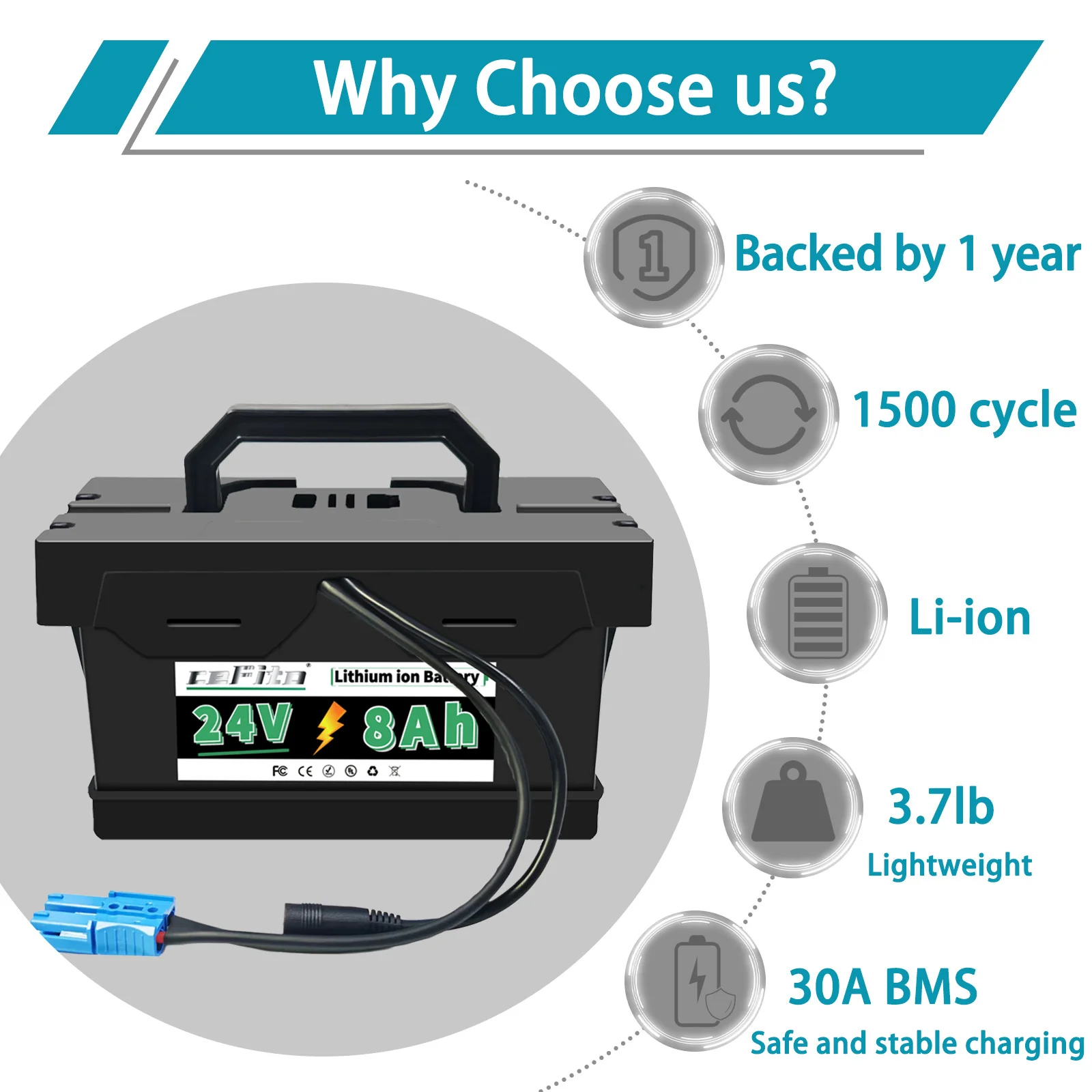 24V Lithium Replacement Battery 8Ah 12Ah for Kids Ride-On Toy Cars - Image 6