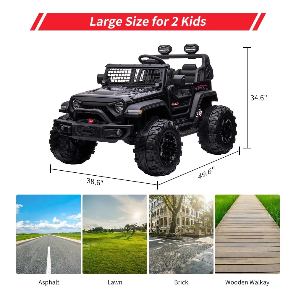 24V 9Ah 2-Seater Kids Ride-On Truck with Remote Control, MP3, USB Port, and Bright Lights - Image 8