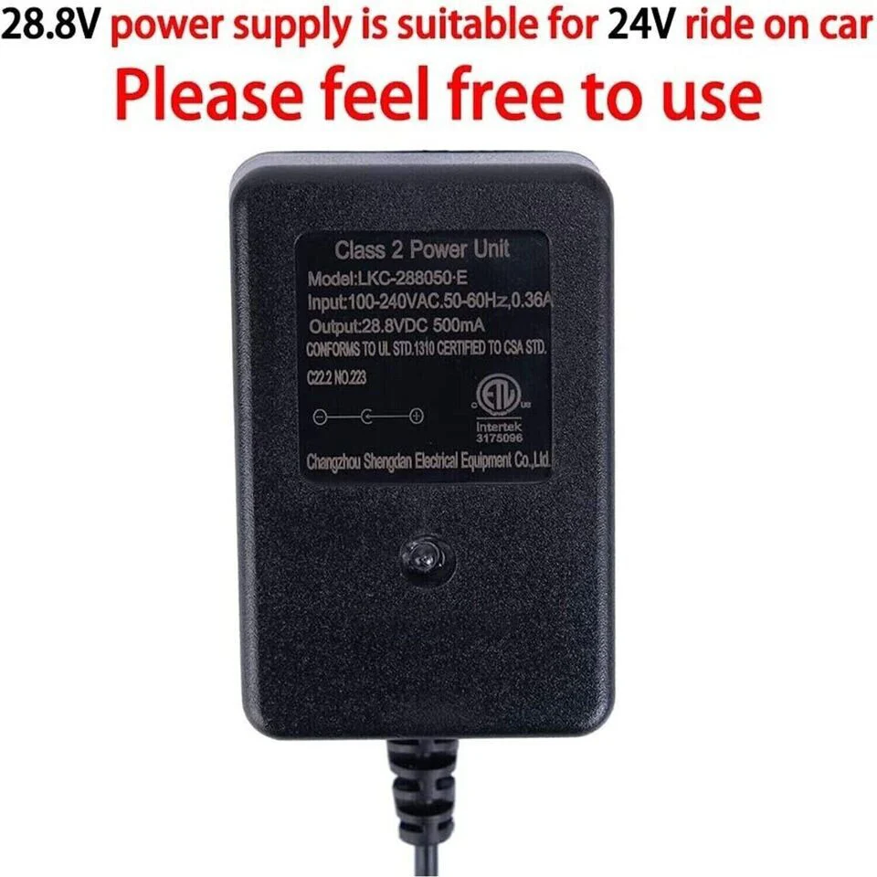 24V AC Power Adapter for Dynacraft Realtree UTV 4x4 Ride-On Buggy - Image 7