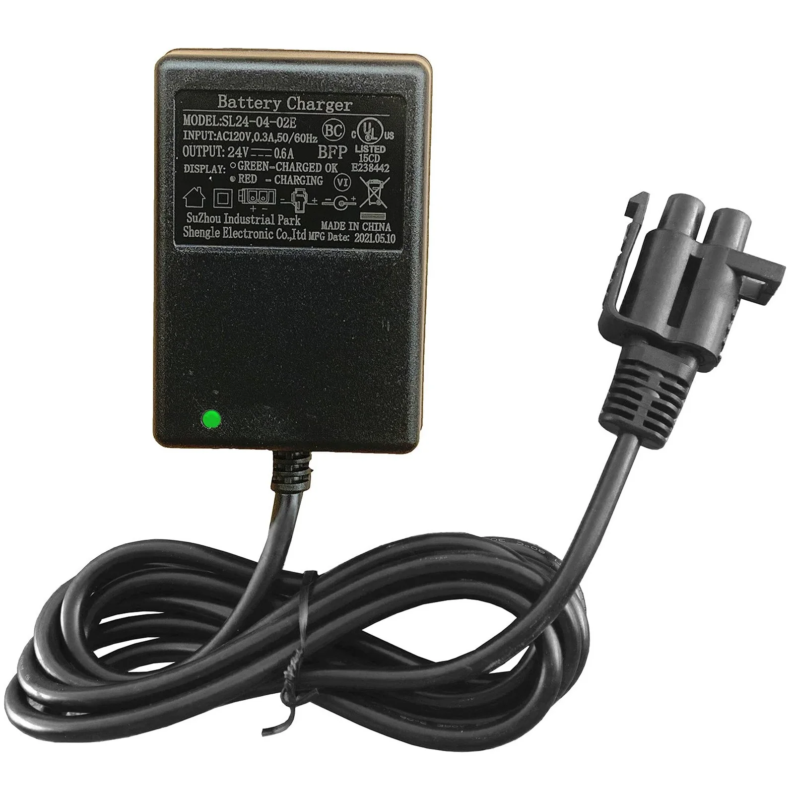 24V B-Type Plug Charger for 24-Volt Gravedigger Monster Truck and Yamaha Grizzly
