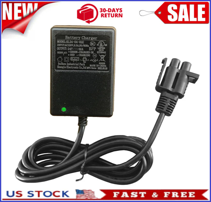 24V B-Type Plug Charger Replacement for Gravedigger Monster Truck and Yamaha Grizzly - Image 6