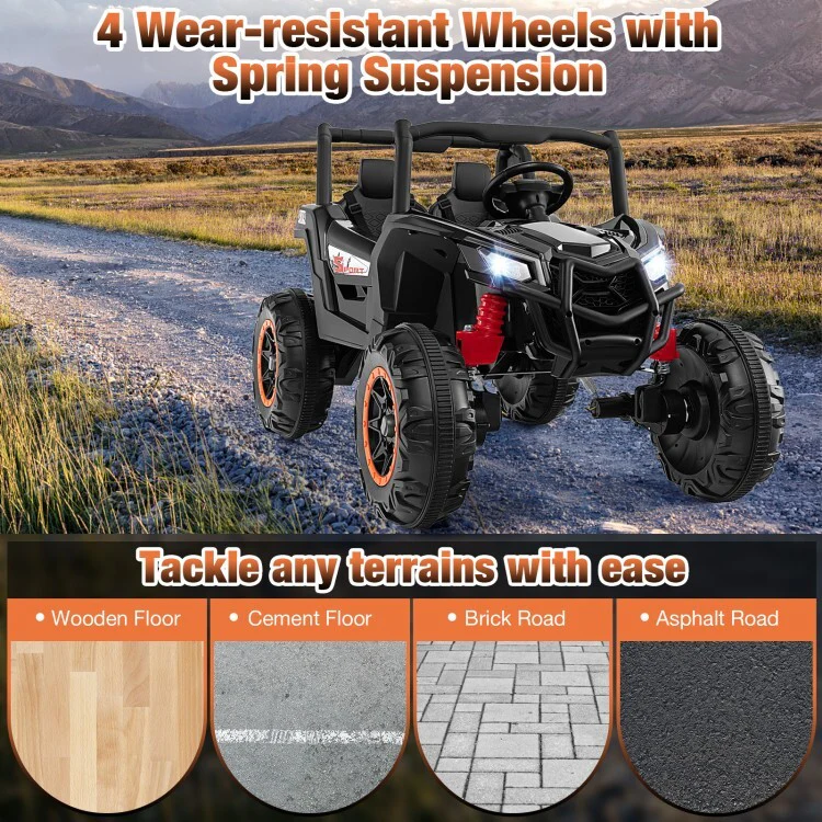 24V 2-Seater Kids Ride-On UTV Toy with 2.4G Remote Control for Ages 3+ - Image 10