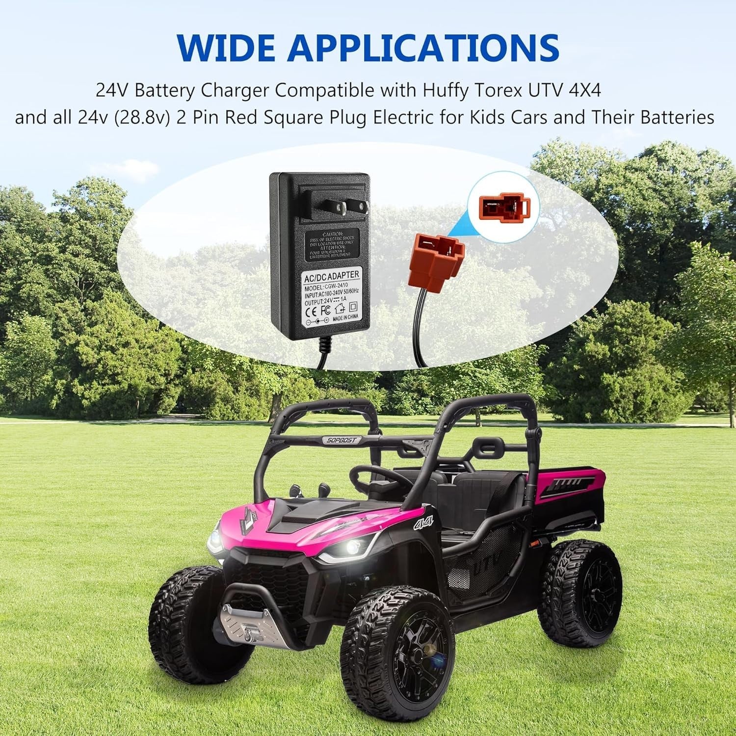 24V Battery and Charger Compatible with Kids Ride-On Toys 24 Volt (28.8V) - Image 7