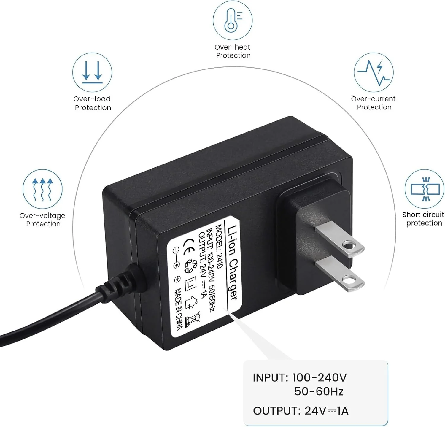 24V Battery Charger and Power Adapter for Kids Ride-On Car Toys - Image 5