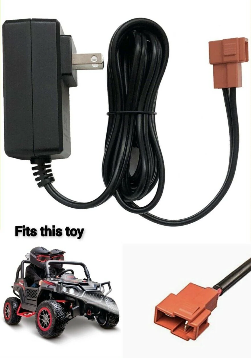 24V Battery Charger Plug and Cord for Huffy Torex UTV 4x4 Side-by-Side Car