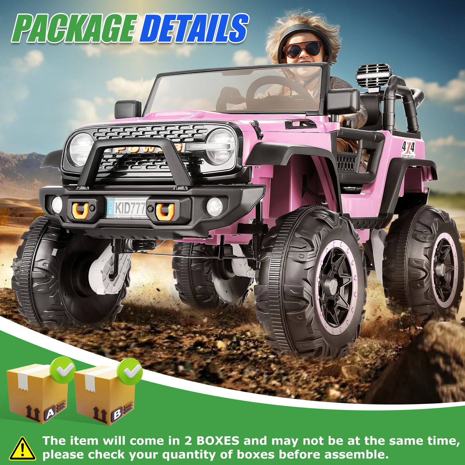 24V Battery-Powered 2-Seater Kids Electric Ride-On Car with Remote Control - Image 22
