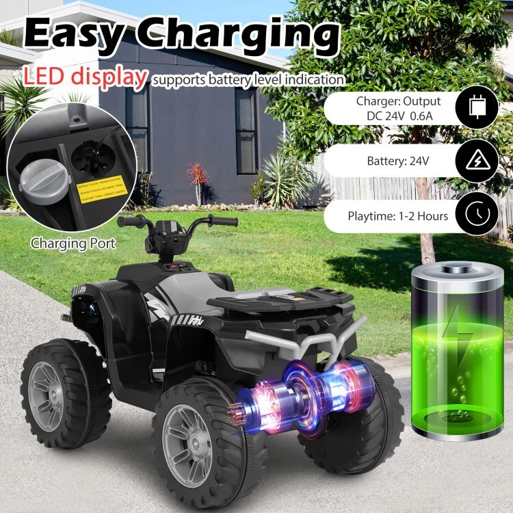 24V Electric Kids Ride-On ATV with Wireless Remote Control and Powerful Battery - Image 5