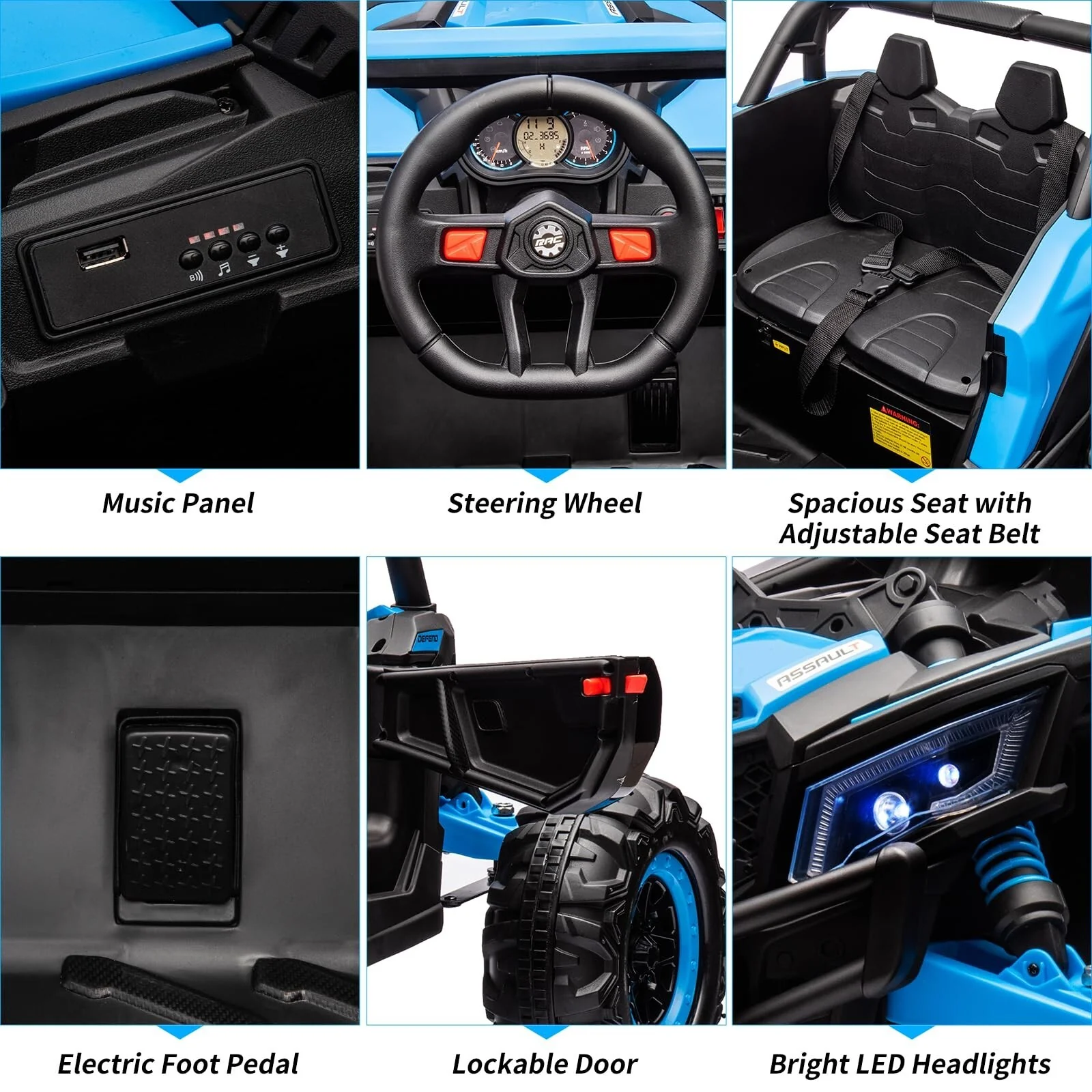 24V Licensed Can-Am BRP Electric 4WD Off-Road UTV Ride-On Car for Kids - Image 27