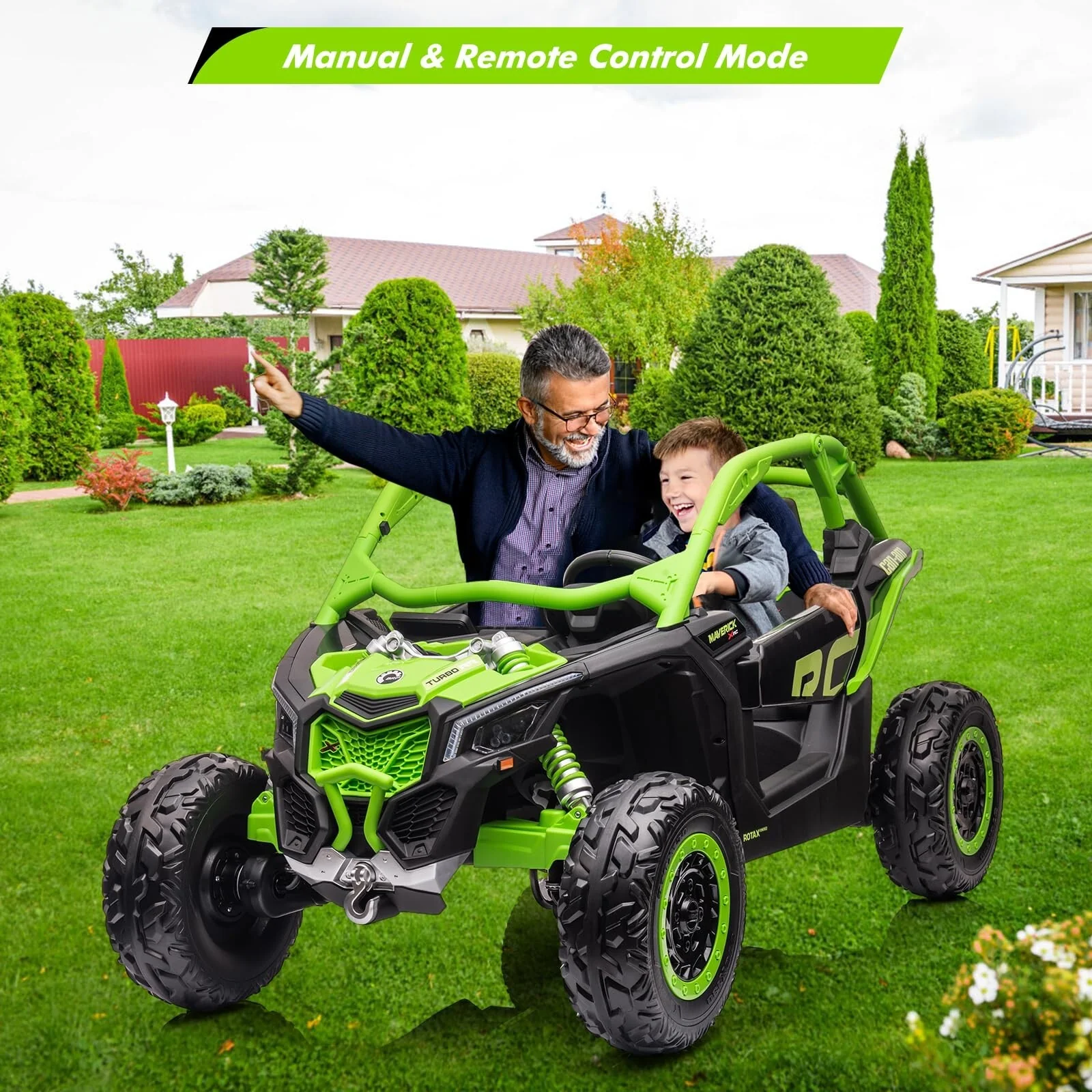 24V Licensed Can-Am BRP Electric 4WD Off-Road UTV Ride-On Car for Kids - Image 7
