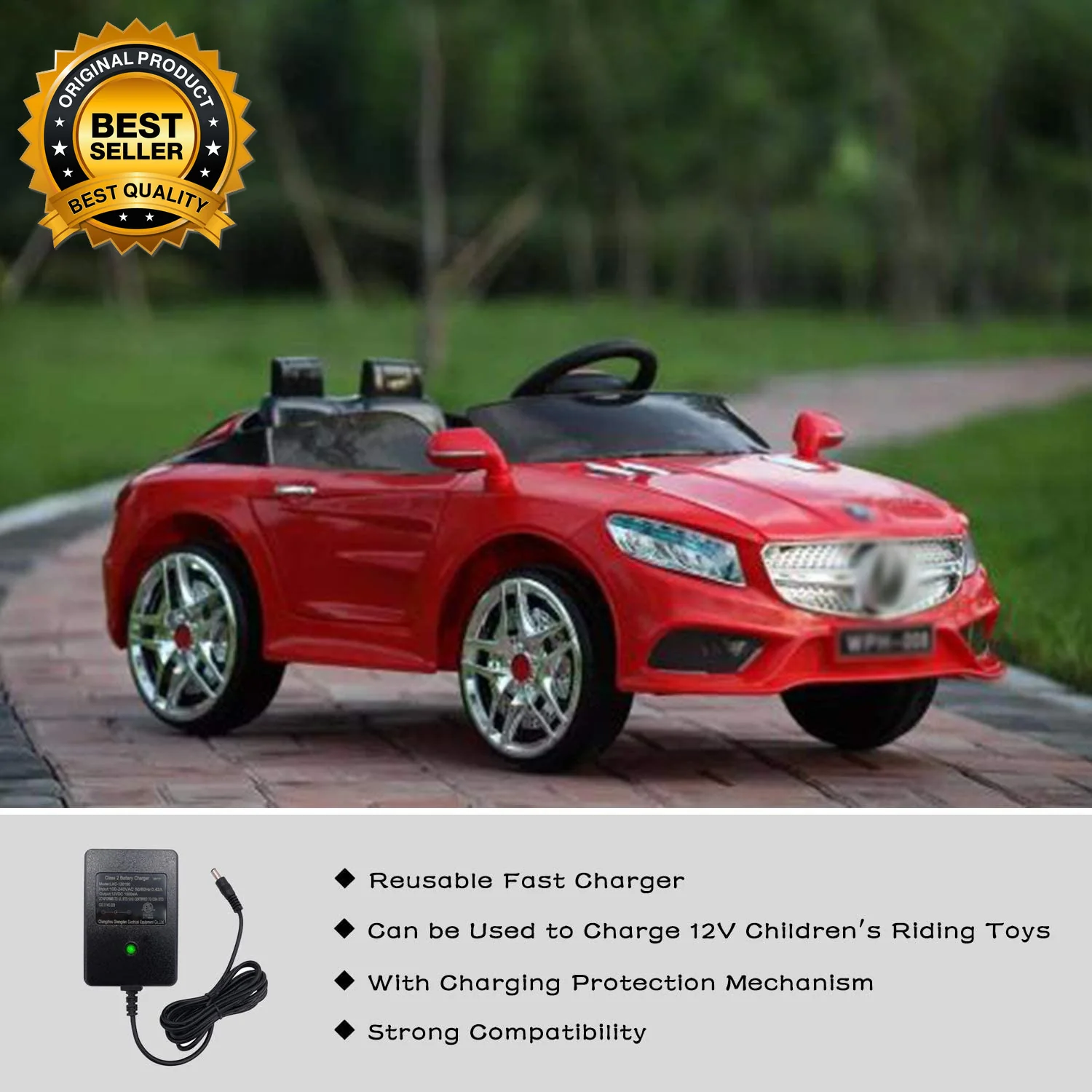 24V Kids Ride-On Car Battery Charger with Charging Indicator - Image 7