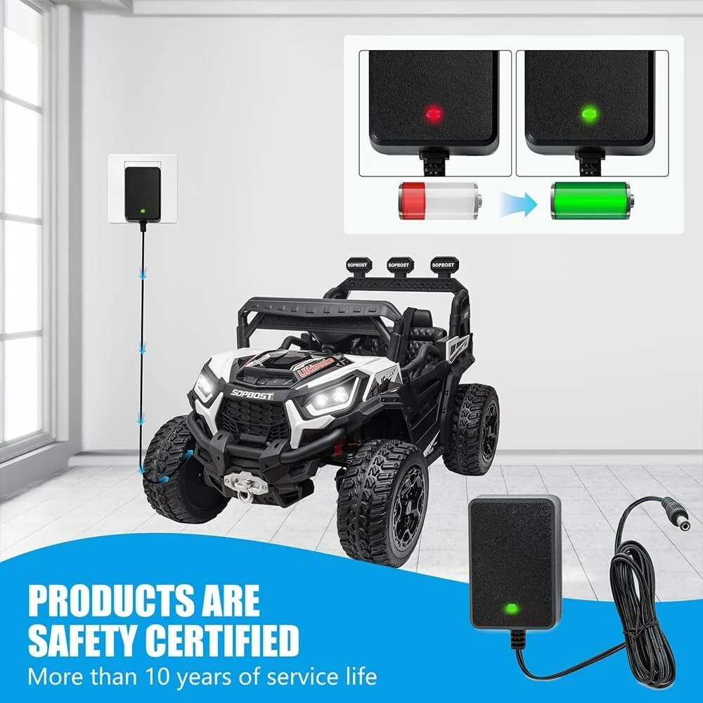 24V Kids Ride-On Car Battery Charger with Charging Indicator - Image 7