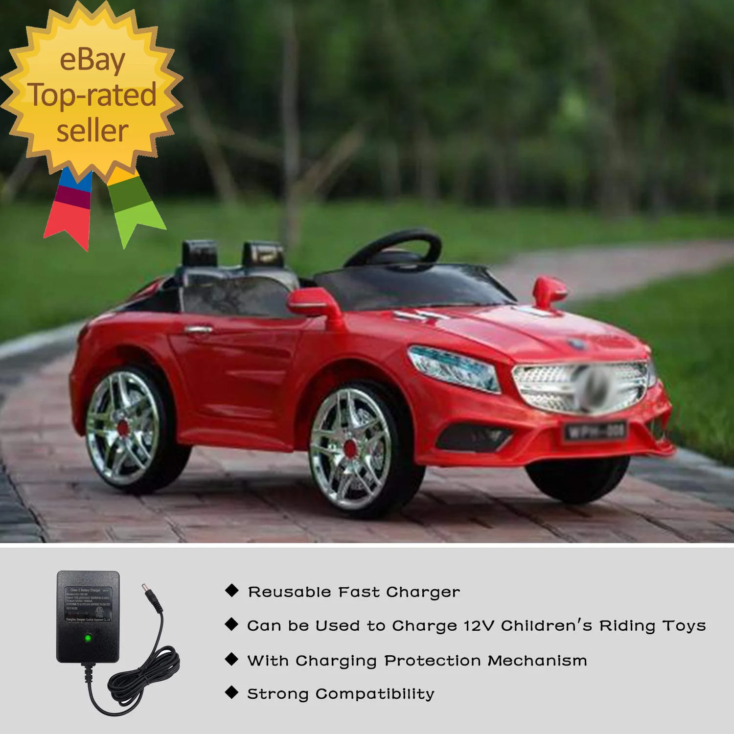 24V Kids Ride-On Car Battery Charger with Charging Indicator - Image 7