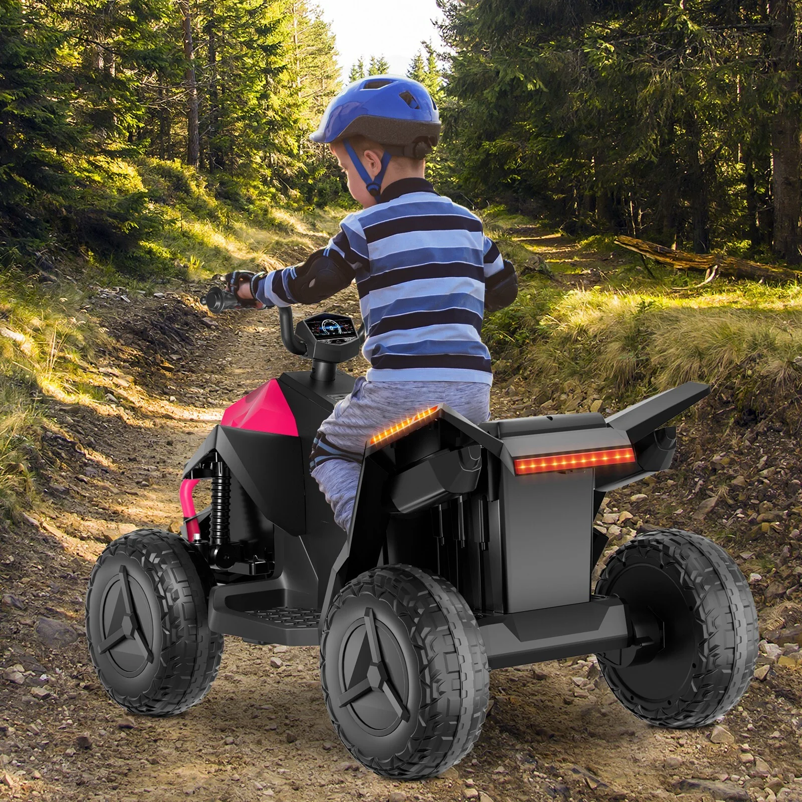 24V Children's Beach Toy Car ATV with 4 Spring Suspensions, Music, and LED Lights - Image 3