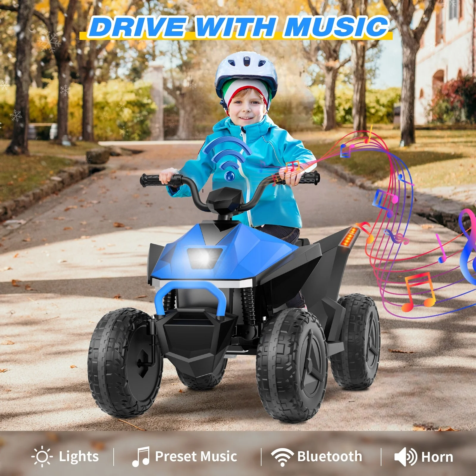 24V Children's Beach Toy Car ATV with 4 Spring Suspensions, Music, and LED Lights - Image 9