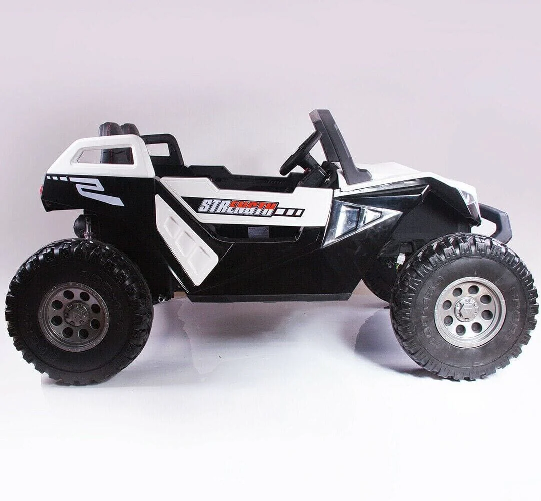 24V Children's Electric Car Off-Road Buggy 4WD UTV - Remote Control, Bluetooth - White - Image 3