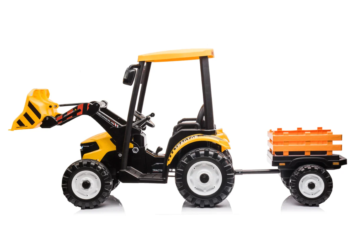 24V Children's Ride on Excavator Tractor with Trailer - Battery-Powered Electric Vehicle Plaything - Image 16