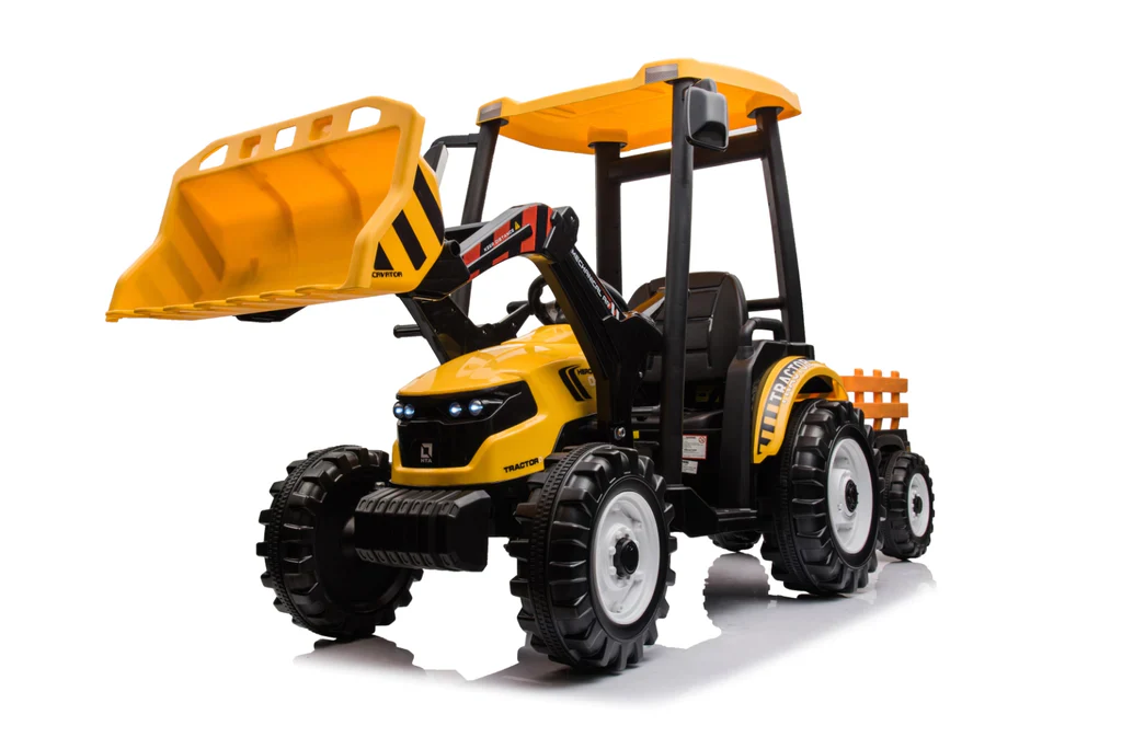 24V Children's Ride on Excavator Tractor with Trailer - Battery-Powered Electric Vehicle Plaything - Image 18