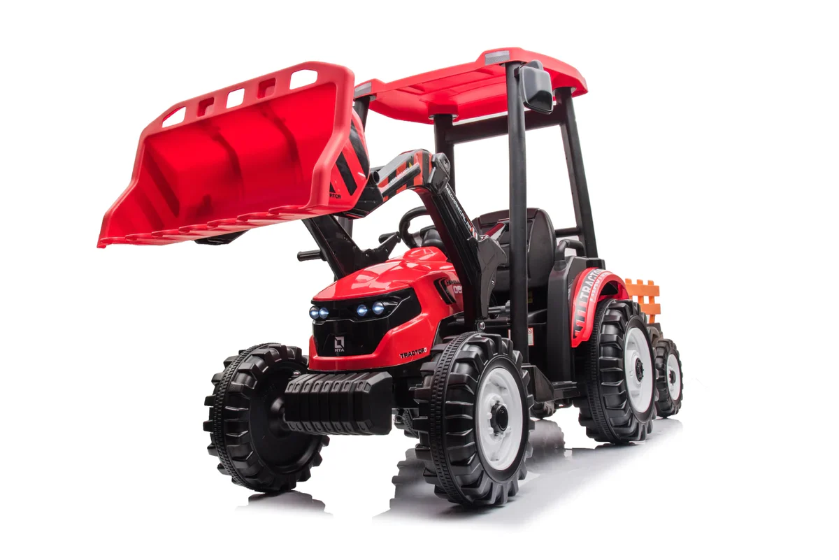 24V Children's Ride on Excavator Tractor with Trailer - Battery-Powered Electric Vehicle Plaything - Image 3