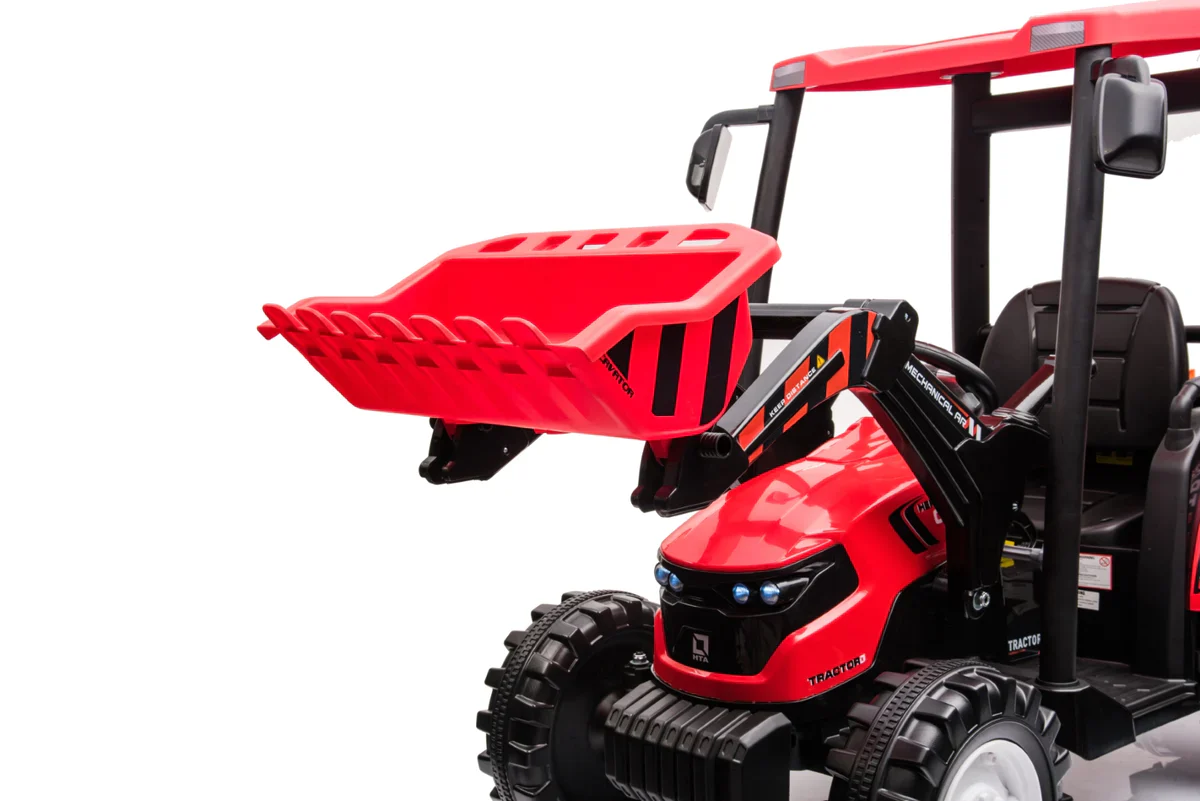 24V Children's Ride on Excavator Tractor with Trailer - Battery-Powered Electric Vehicle Plaything - Image 5