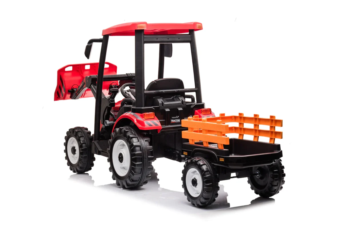 24V Children's Ride on Excavator Tractor with Trailer - Battery-Powered Electric Vehicle Plaything - Image 6