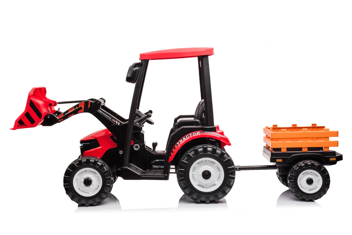 24V Children's Ride on Excavator Tractor with Trailer - Battery-Powered Electric Vehicle Plaything - Image 7