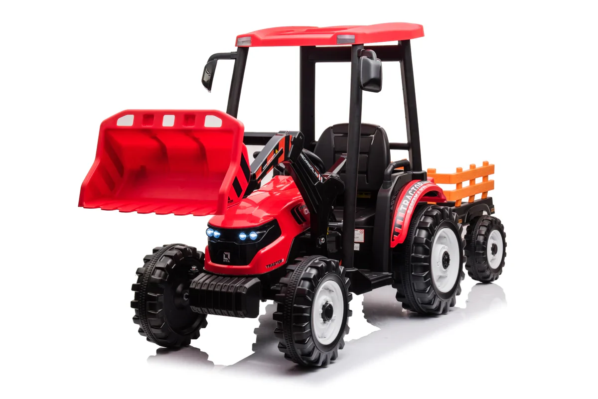 24V Children's Ride on Excavator Tractor with Trailer - Battery-Powered Electric Vehicle Plaything - Image 9