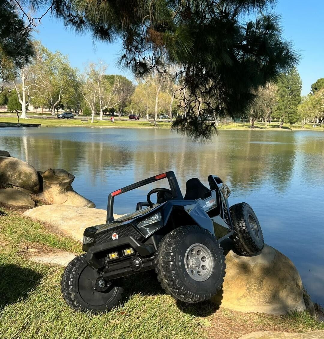 24V Clash Touchscreen TV Ride-On Mega Buggy Razor UTV Rubber Adjustable Side-by-Side - Image 3