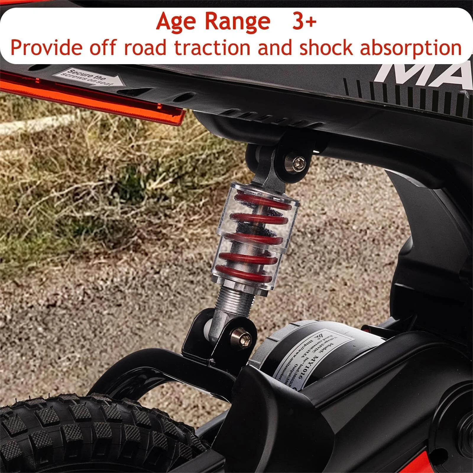 24V Kids Electric Ride-On Dirt Bike with LED Lights Off-Road Motocross Motorcycle Toy - Image 6