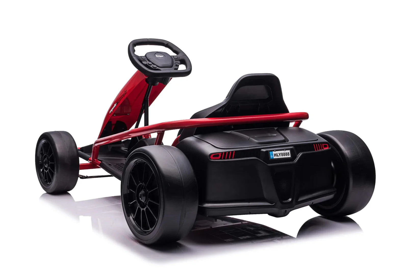 24V Red Drift Go-Kart with Electric Motor - Image 3