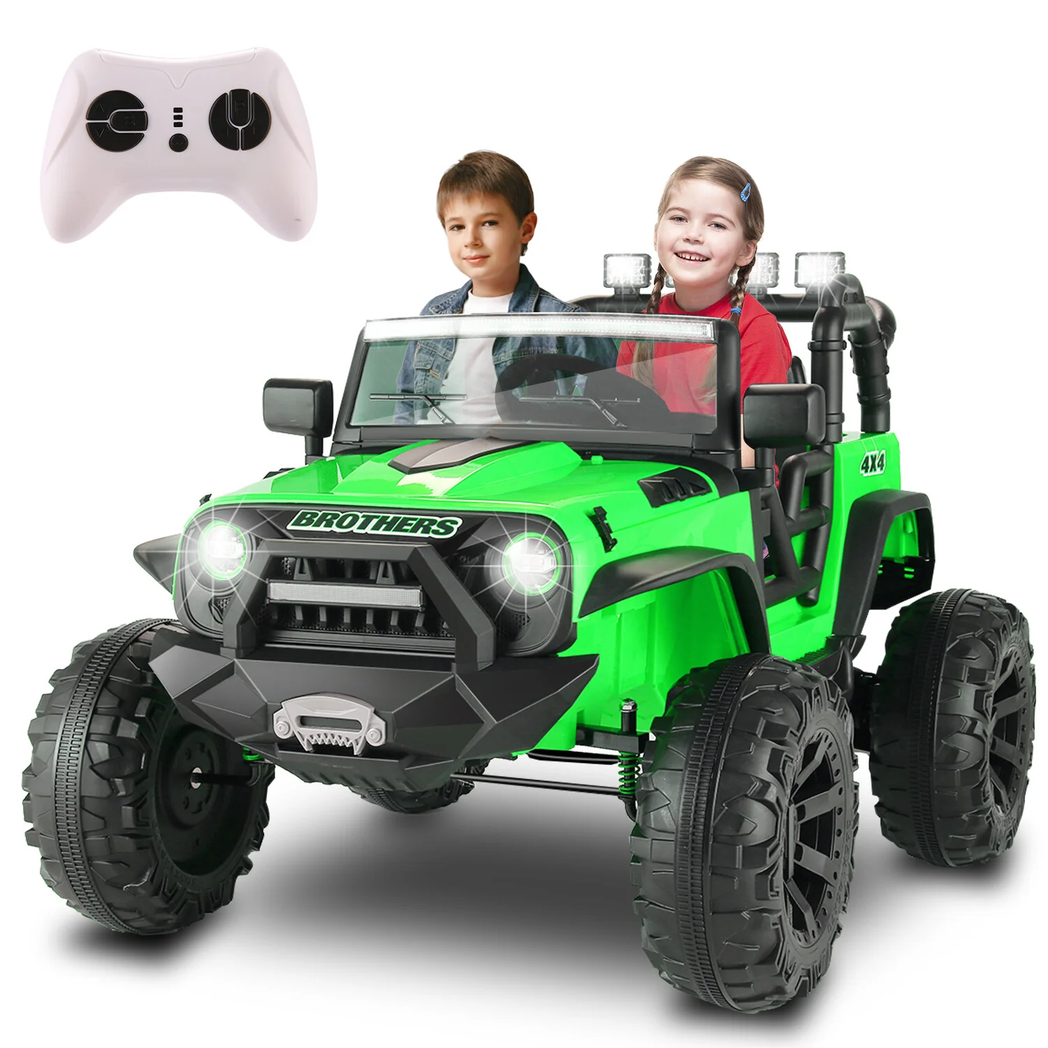 24V Electric Battery-Powered Kids Ride-On Truck Toy with LED Lights and MP3 Remote Control - Image 17