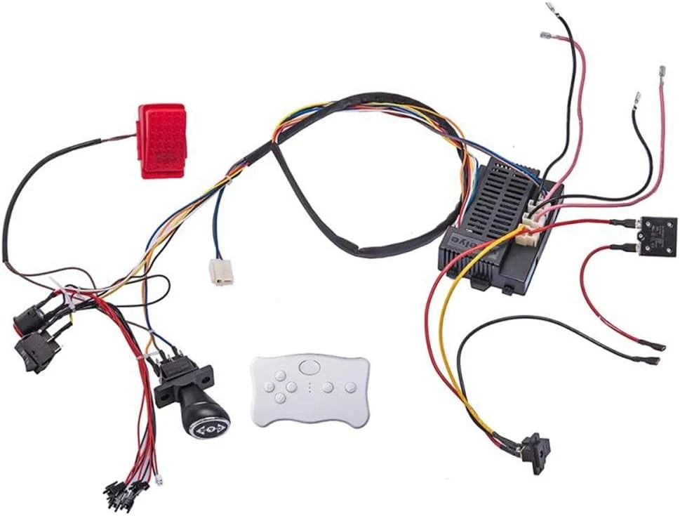 24V Electric DIY Car Wiring and Switch Kit with Remote Control for Kids